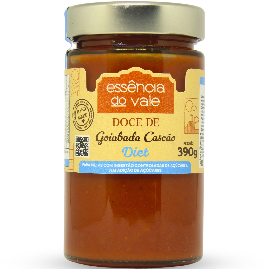 15562397896-goiabada-cascao-diet.png Goiabada Cascão Diet Sem Adição de Açúcar Essência do Vale 390g - Imagem 1