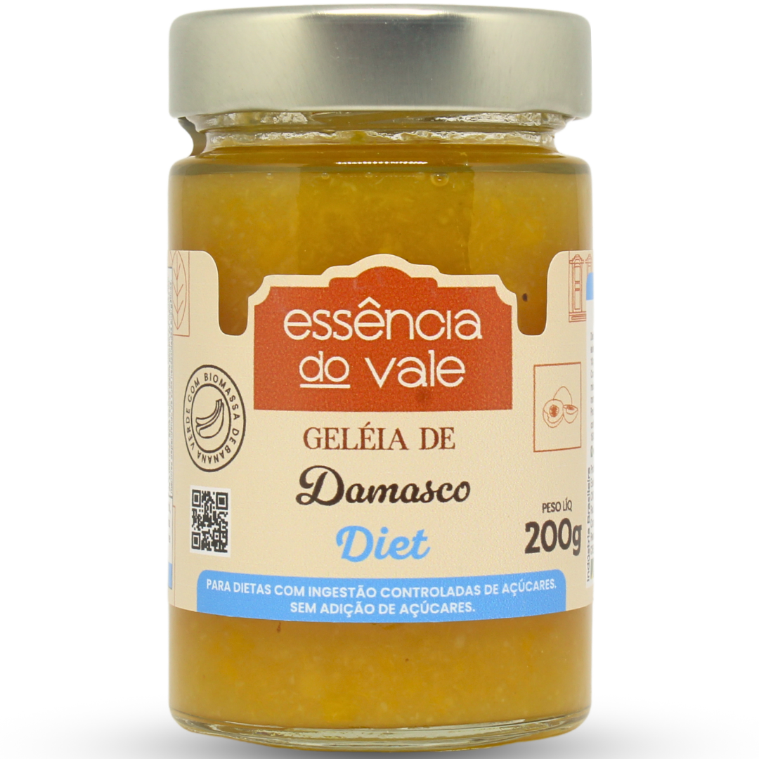 15562402091-geleia-de-damasco-diet.png Geleia de Damasco Diet Sem Adição de Açúcar da Essência do Vale 200g - Imagem 1