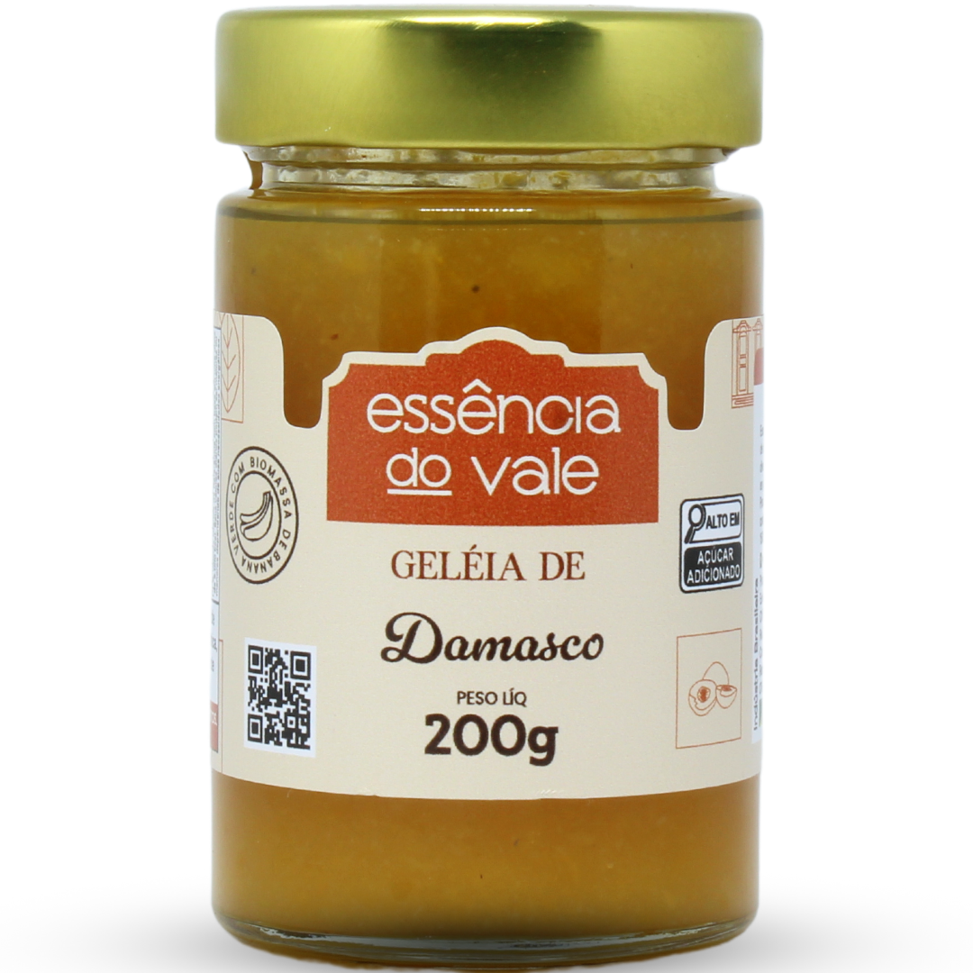 15562402303-geleia-de-damasco-comum.png Geleia de Damasco da Essência do Vale 200g - Imagem 1