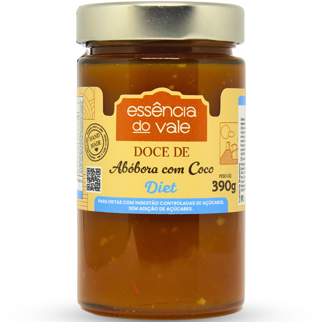 15562412091-abobora-com-coco-diet.png Doce de Abóbora com Coco Diet 390g - Imagem 1