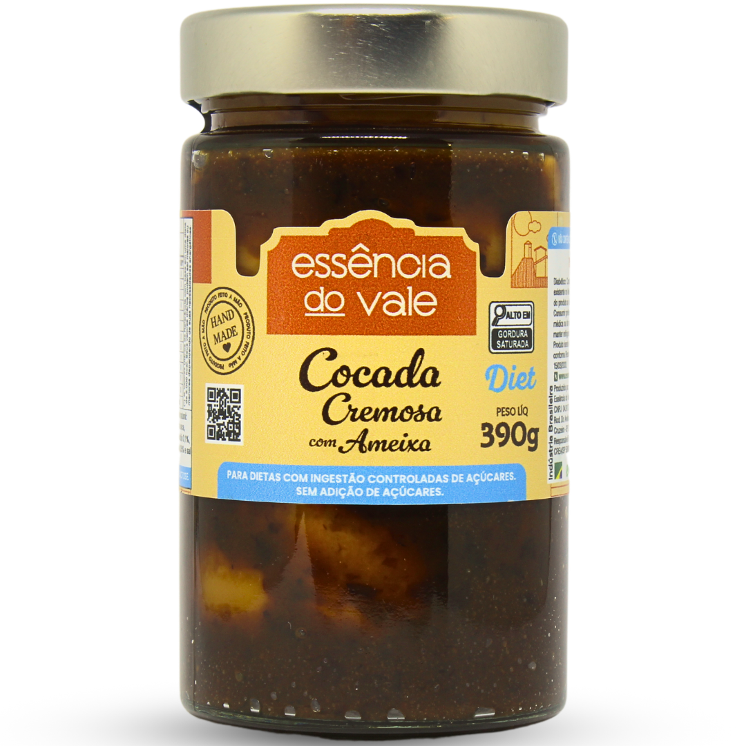 15562414022-cocada-cremosa-com-ameixa-diet.png Cocada Cremosa com Ameixa Diet Sem Adição de Açúcar 390g - Imagem 1