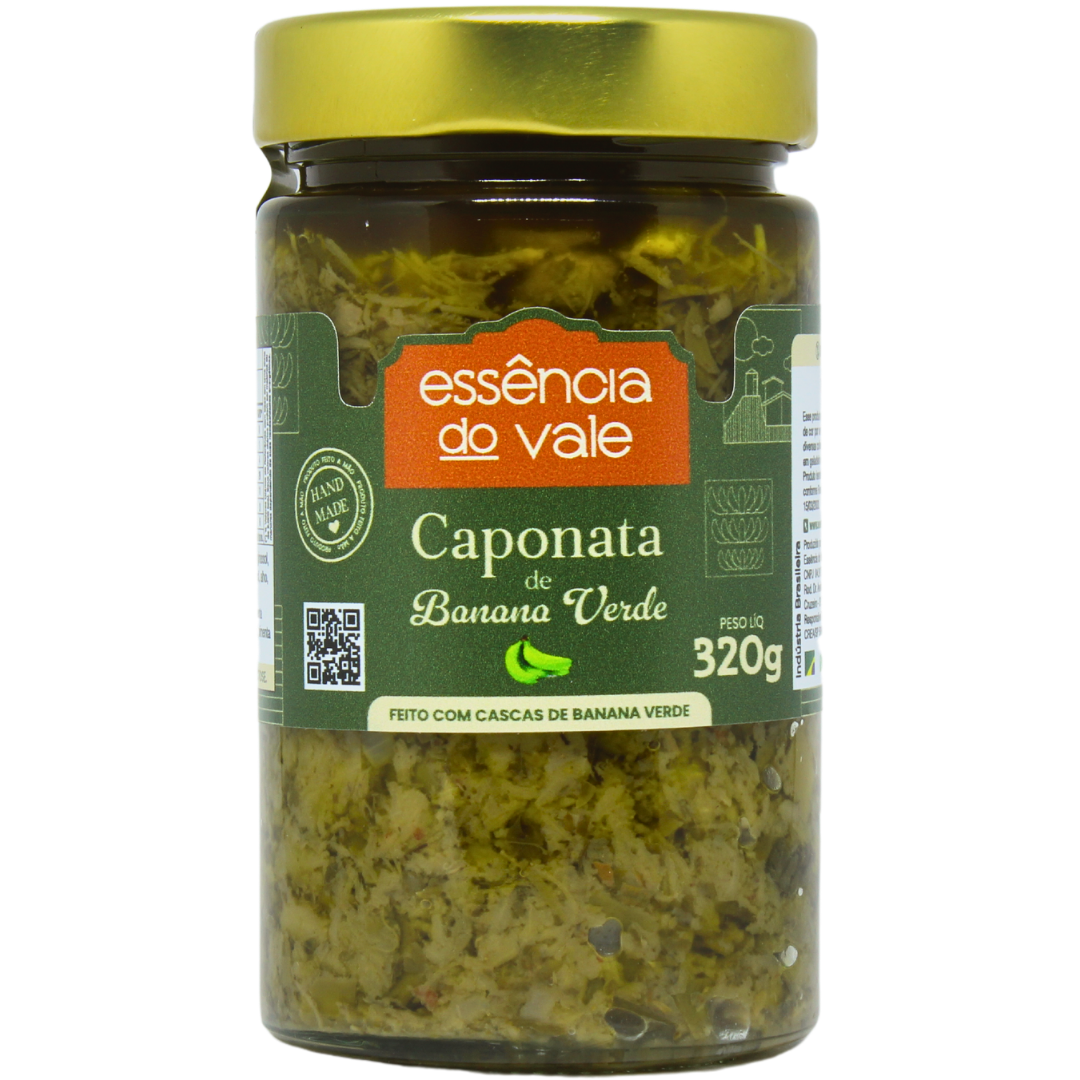15562415651-caponata-de-banana-verde.png Caponata de Banana Verde Essência do Vale 320g - Imagem 1