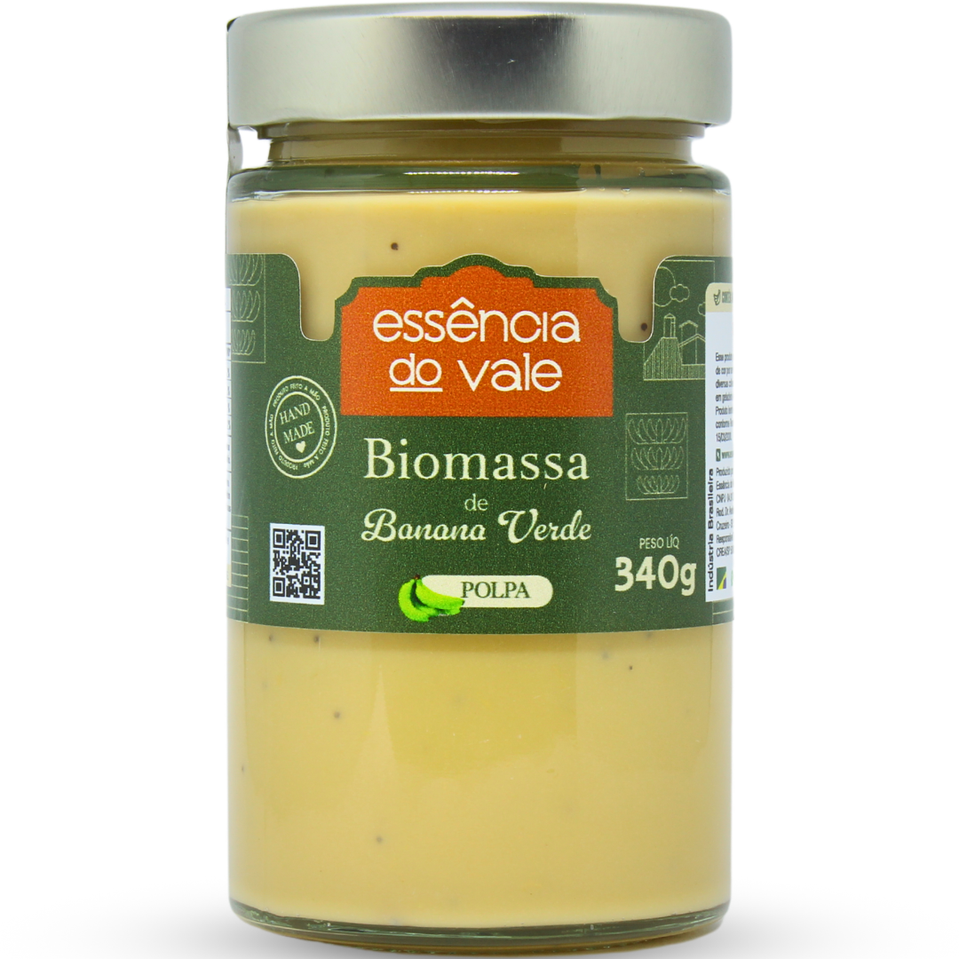 15562416934-biomassa-de-banana-verde-polpa.png Biomassa de Banana Verde 340g Tradicional - Imagem 1